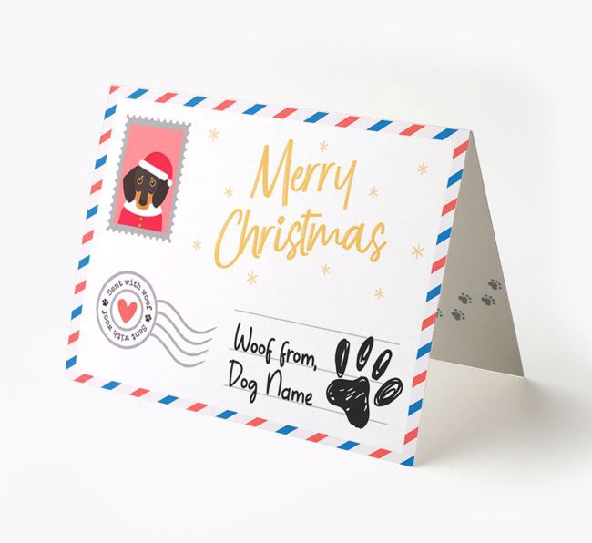 Merry Christmas Postcard: Personalised {breedFullName} Card